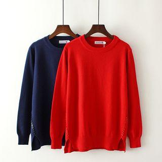 Buttoned Seam Sweater