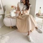 Chelsea-collar Ruffled Long Dress