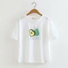 Avocado Print Short-sleeve T-shirt White - One Size
