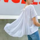 Beribboned Flared Back T-shirt