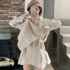 Sweater Vest / Striped Shirt Dress