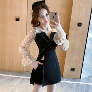 Set: Mesh-panel Dress + Shorts