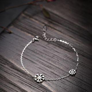 925 Sterling Silver Snowflake Bracelet Bracelet - Snowflake - One Size