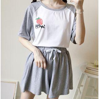Set: Raglan Short-sleeve T-shirt + Sweatshorts