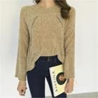 Round-neck Punched Sweater