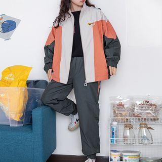 Color-block Jacket / Sweatpants