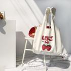 Strawberry Print Canvas Tote Bag Strawberry - Off-white - One Size