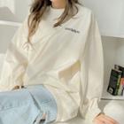 Original Letter Banded-hem Sweatshirt