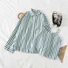 Set: Long Sleeve Striped Shirt + Camisole Top Set: Shirt + Camisole Top - One Size