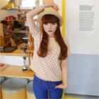 Short-sleeve Polka-dot Top