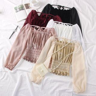 Two-tone Velvet Top