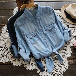 Crop Denim Shirt
