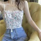 Sleeveless Lace Floral Top