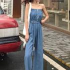 Strapless Denim Jumpsuit