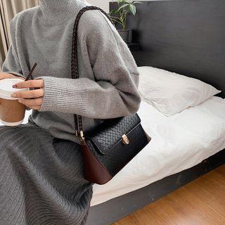 Faux Leather Snakeskin Grain Crossbody Bag