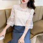 Elow-sleeve Lace Top