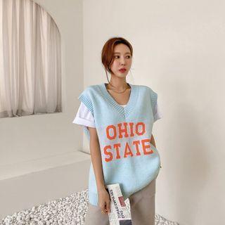 Ohio State Letter Knit Vest