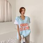 Ohio State Letter Knit Vest