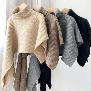 Turtleneck Irregular Shawl