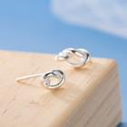 925 Sterling Silver Knot Earring 1 Pair - R419 - One Size