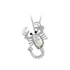 Lovely Lobster Pendant With White Austrian Element Crystal And Necklaces