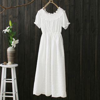 Off Shoulder Maxi A-line Dress