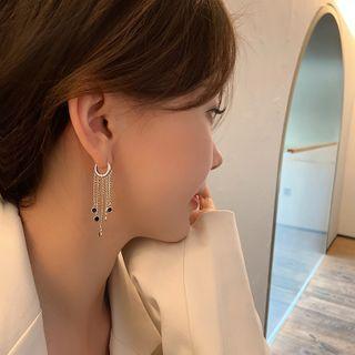Geometric Drop Earring 1 Pair - Eh0696 - Silver - One Size