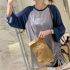 Long-sleeve Drawstring Raglan T-shirt