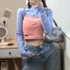 Mock Neck Long-sleeve Top / Camisole
