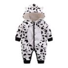 Hooded Dot Padded One-piece