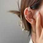 Rhinestone Star Clip-on Earring 1 Pc - Silver - One Size