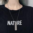 Stainless Steel Lettering Tag Pendant Necklace As Shown In Figure - 60cm