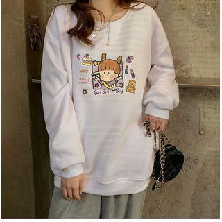 Round-neck Print Pullover