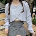 Wrapped Cropped Sweatshirt
