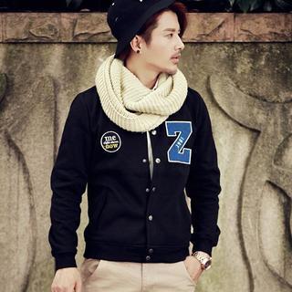 Appliqu  Buttoned Jacket