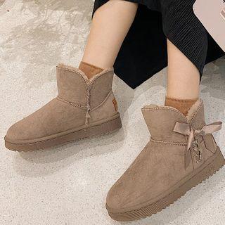 Lace Up Platform Short Snow Boots