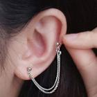 Beaded Chain Earring 1 Pair - Earrings - One Size