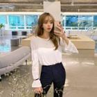 Dip-back Loose-fit Textured T-shirt