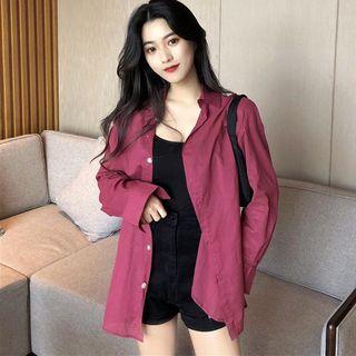 Plain Shirt Maroon - One Size