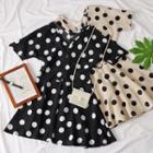 V-neck Polka-dot Mini Dress