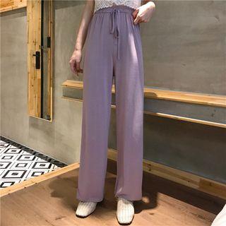 Wide-leg Pants Light Purple - Pants - One Size