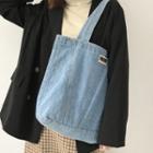 Denim Tote Bag As Shown In Figure - One Size