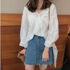 Lace Shirt White - One Size