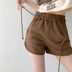 Tie-waist Cotton Shorts In 5 Colors