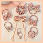 Set Of 10: Hair Tie 1# - Set Of 10 Pcs - Pink - One Size