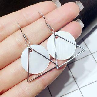 Triangle & Disc Dangle Earring