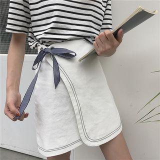 Tie-waist Wrapped Skirt