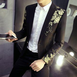 Single-button Rose Slim-fit Blazer
