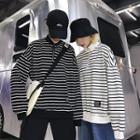 Couple Matching Half Zip Striped Pullover