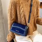 Corduroy Panel Crossbody Bag